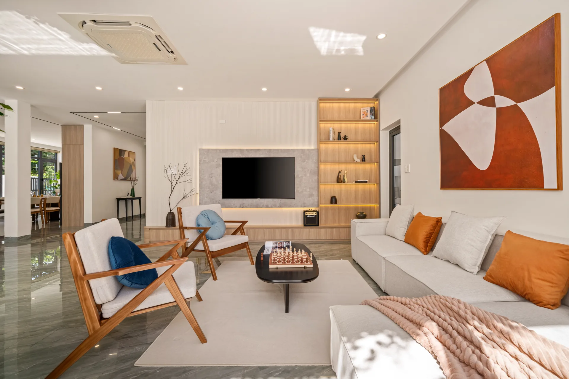 spacious living area